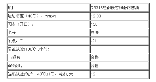 长城R5316硅钢铁芯润滑防锈油